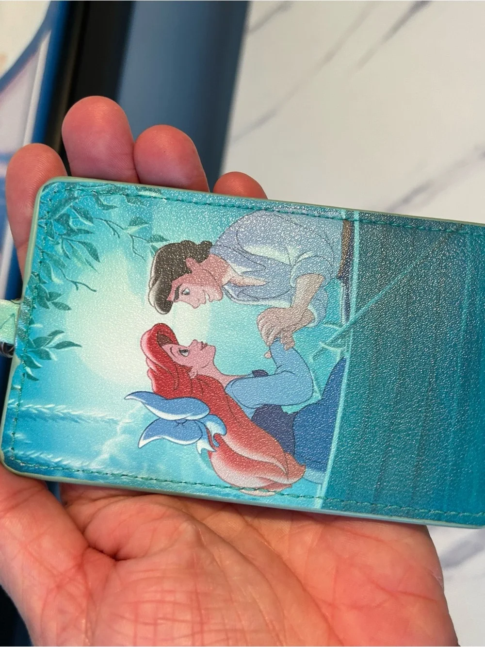 Loungefly Disney The Little Mermaid Ariel & Eric Lagoon Cardholder Retractab